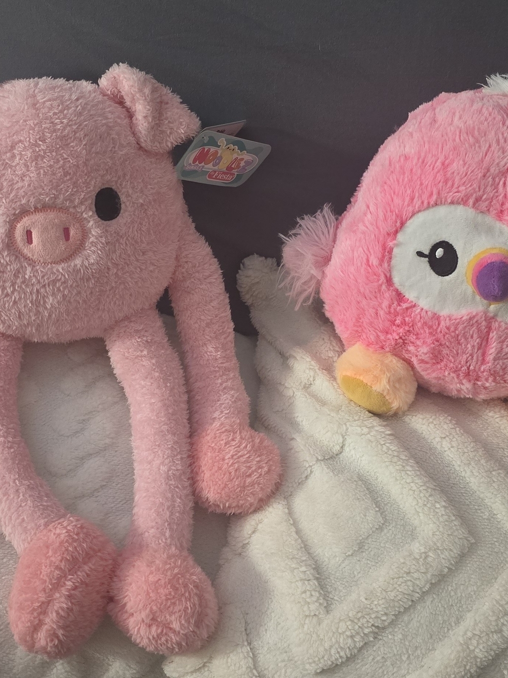 Fiesta Plush Pink Pig and Bird Small Pet Toys